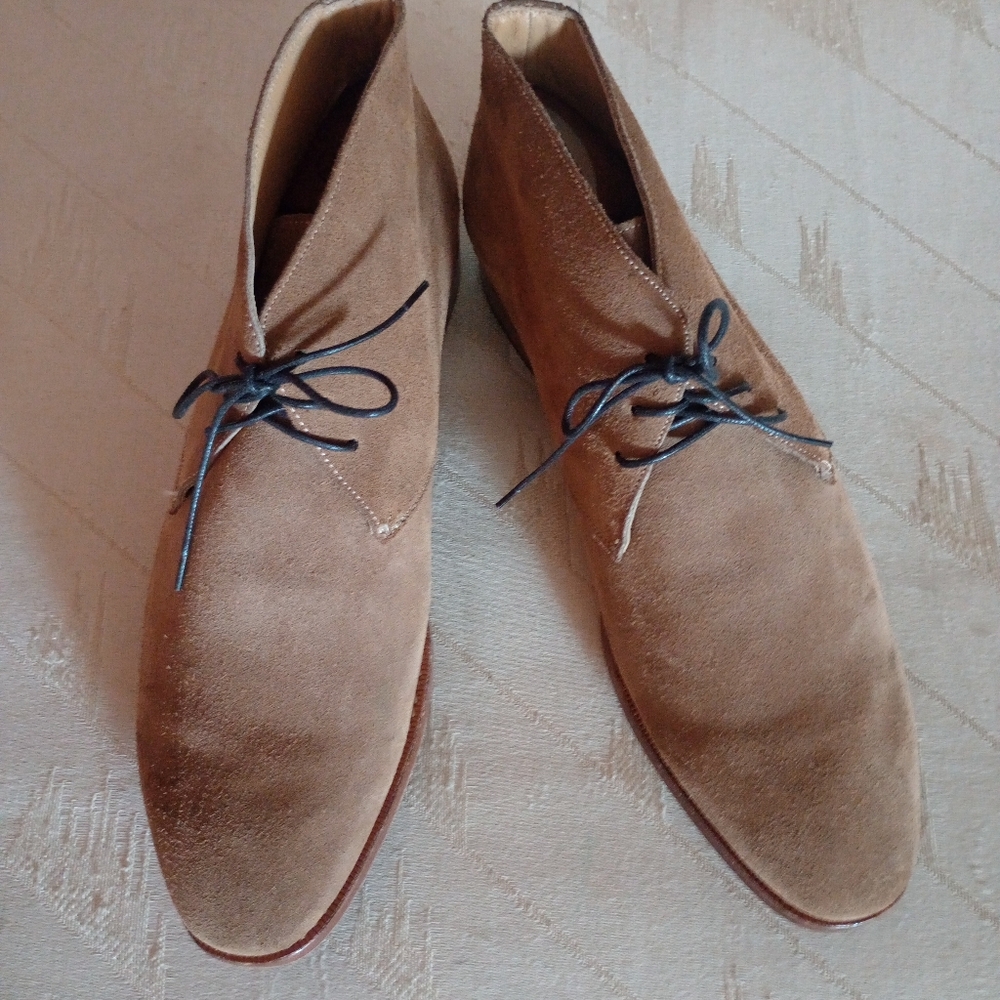 JACK ERVIN MEN SUEDE DRESS LACE UP BOOTS SIZE 11.5 (50)